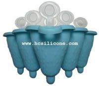 6 cups design Silicone Ice Pop Moulds (KHAI025)