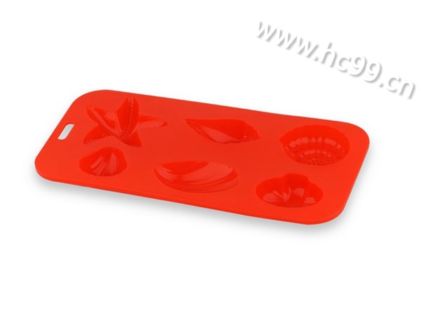 红色海洋动物硅胶冰模