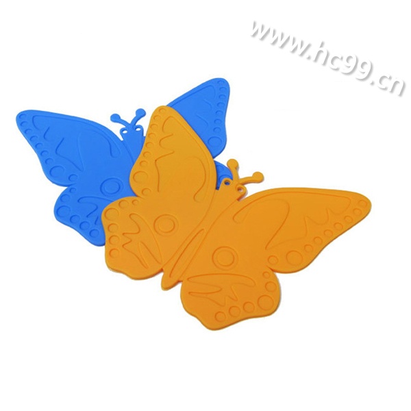 可爱蝴蝶款卡通造型硅胶餐垫