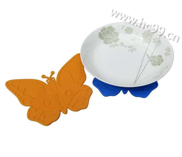可爱蝴蝶款卡通造型硅胶餐垫