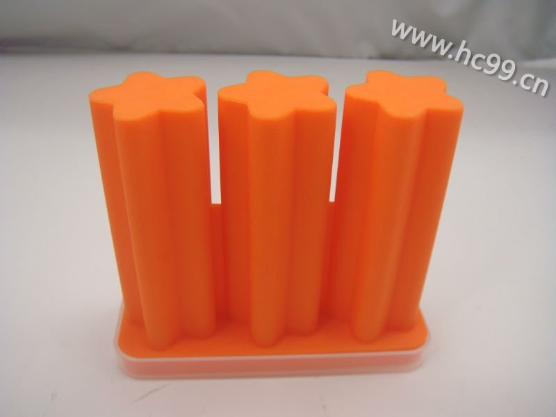 橙色硅胶冰棒模