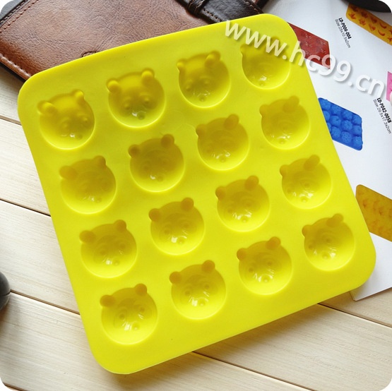 黄色熊猫硅胶冰格