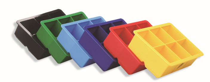 硅胶方形6格儿童辅食盒