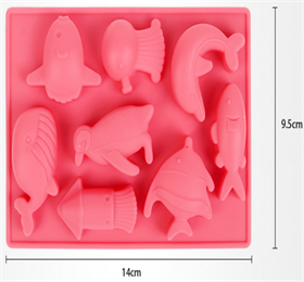 8连海洋动物硅胶冰格