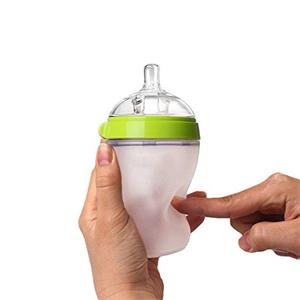 广口防胀气硅胶奶瓶