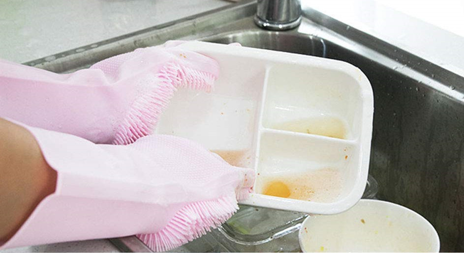 硅胶洗碗刷家务手套